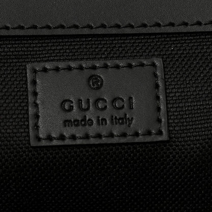Gucci Soft GG Supreme Monogram Calfskin Web Double Buckle Backpack Black 6 of 10