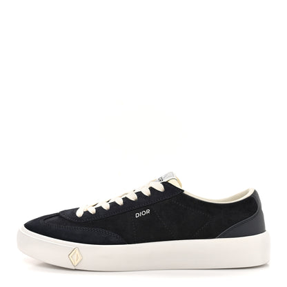 Christian Dior Suede Mens B101 Low Top Sneakers 44 Navy 1 of 10