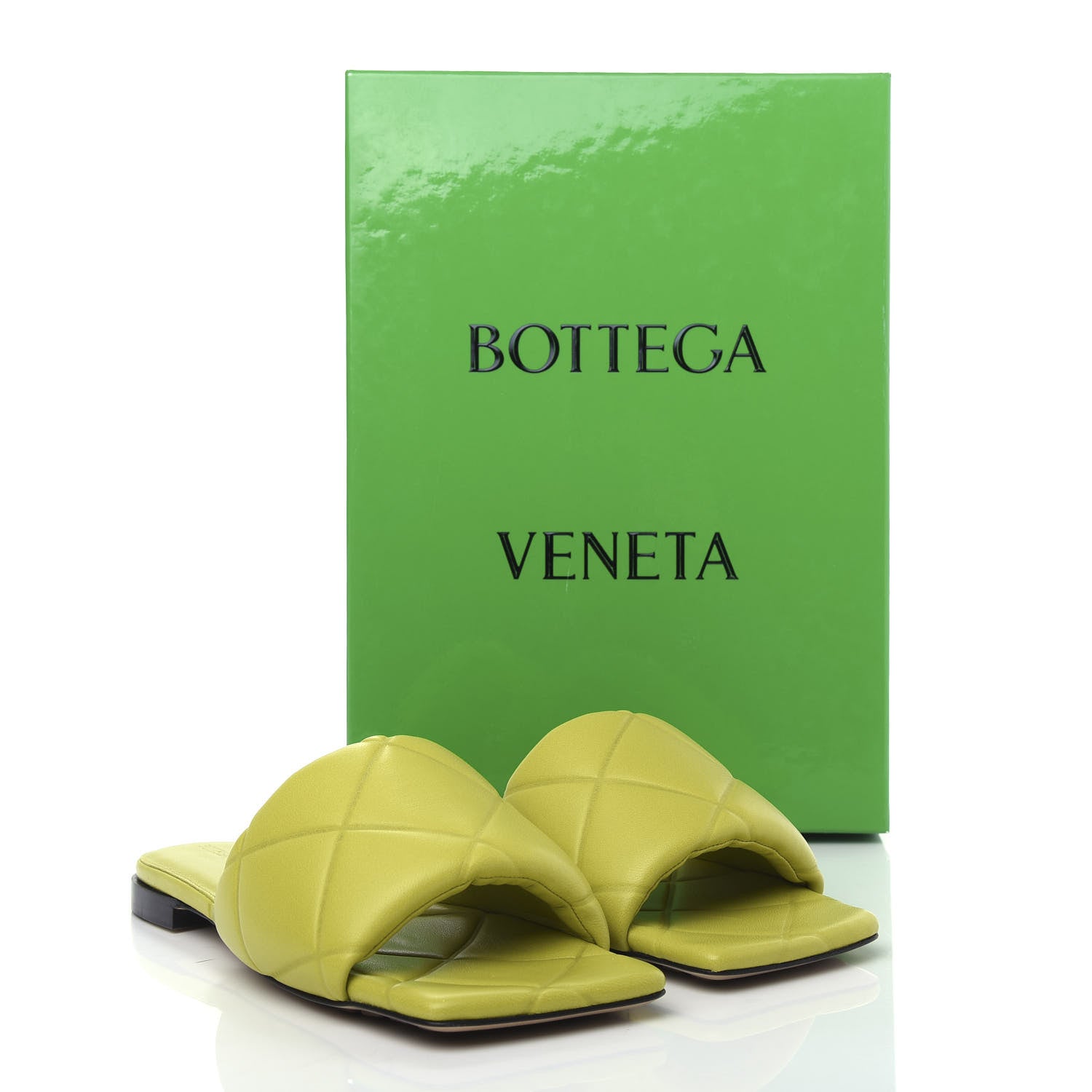 Bottega Veneta Nappa Quilted Rubber Lido Flat Sandals 39 Kiwi 10 of 10