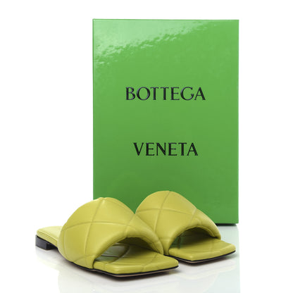 Bottega Veneta Nappa Quilted Rubber Lido Flat Sandals 39 Kiwi 10 of 10