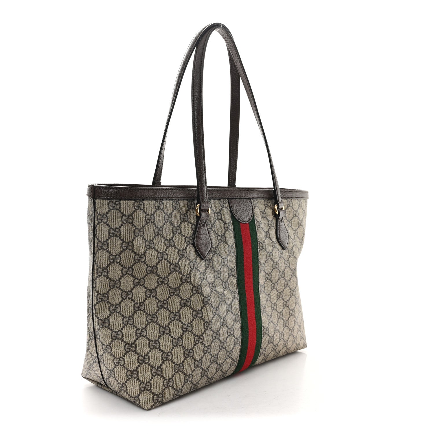 Gucci GG Supreme Monogram Medium Ophidia Shopping Tote Brown 3 of 9