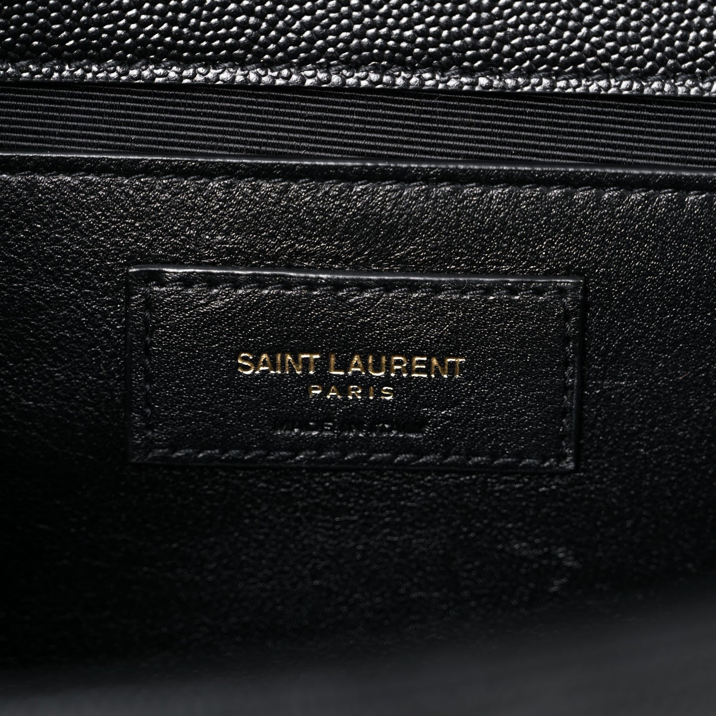 Grain De Poudre Textured Mixed Matelasse Triquilt Medium Monogram Satchel Black