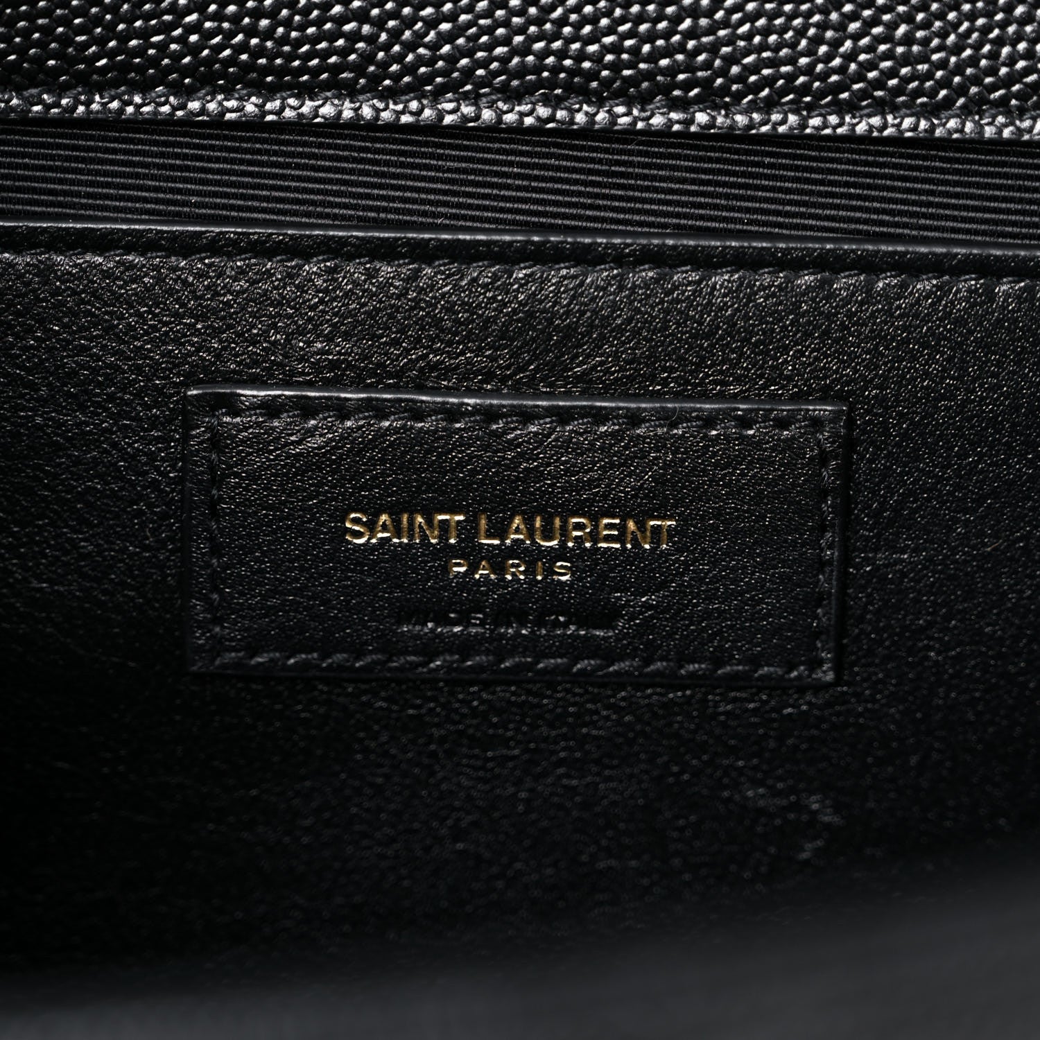 Saint Laurent Grain De Poudre Textured Mixed Matelasse Triquilt Medium Monogram Satchel Black 7 of 11