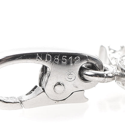 Cartier 18K White Gold Diamond Logo Charm 5 of 5