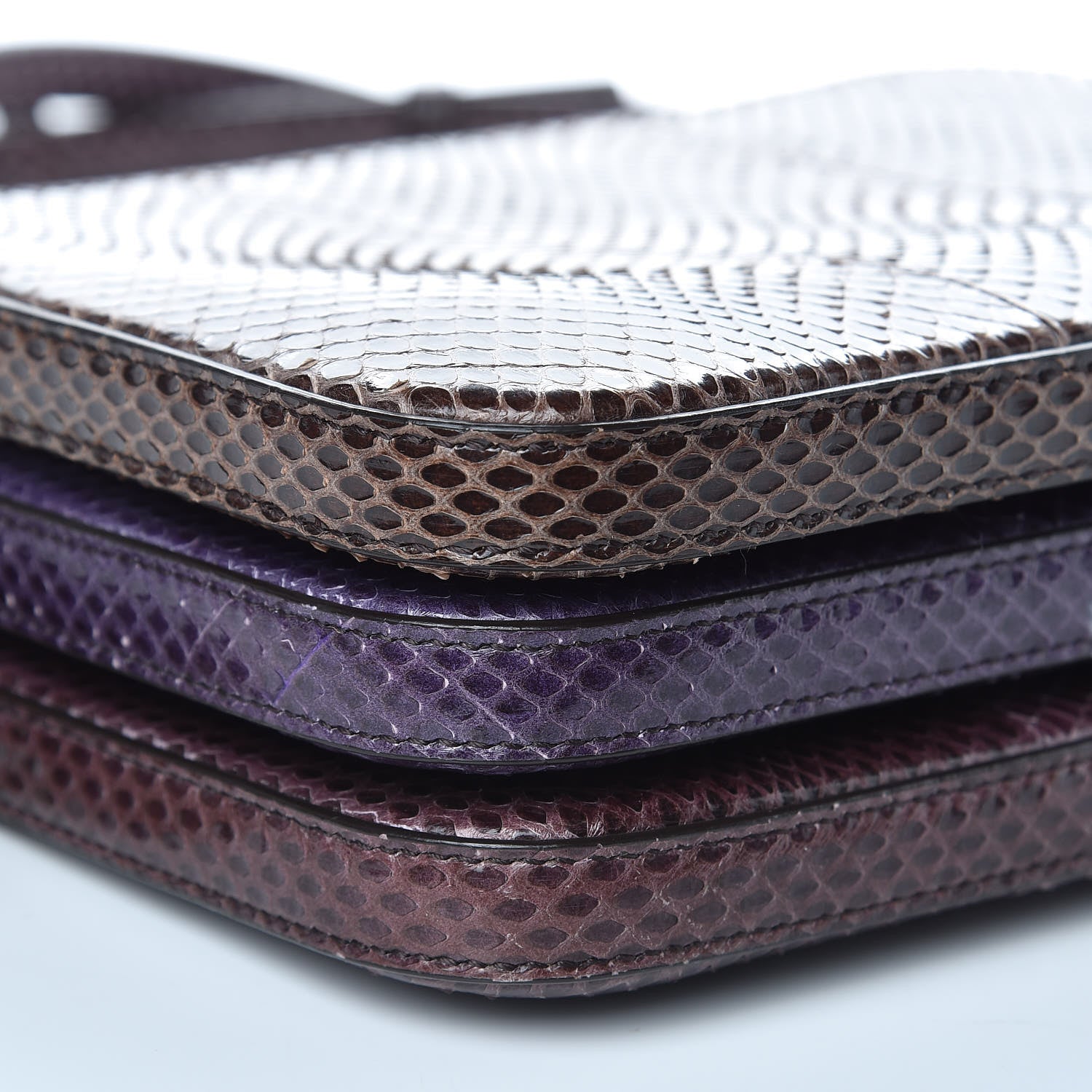 Dolce & Gabbana Snakeskin Tri-color Crossbody Bag Purple 8 of 10