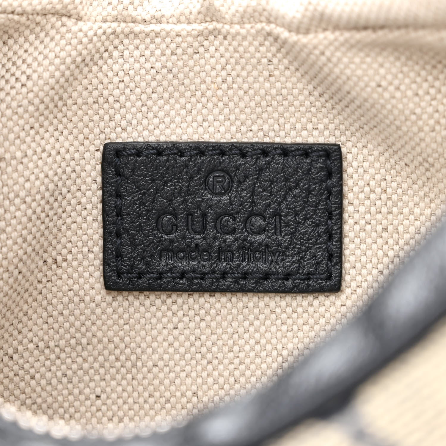Gucci GG Supreme Monogram Textured Calfskin Web Small Attache Shoulder Bag Beige Blue 6 of 12