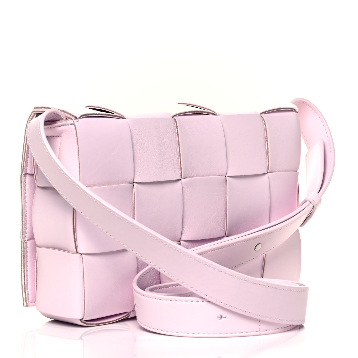 Bottega Veneta Lambskin Maxi Intrecciato Cassette Crossbody Bag Bliss Washed 3 of 9