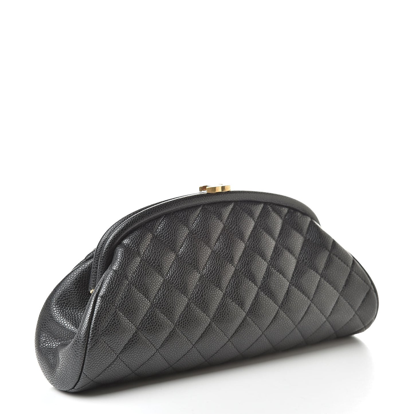 Caviar Quilted Timeless Clutch Black