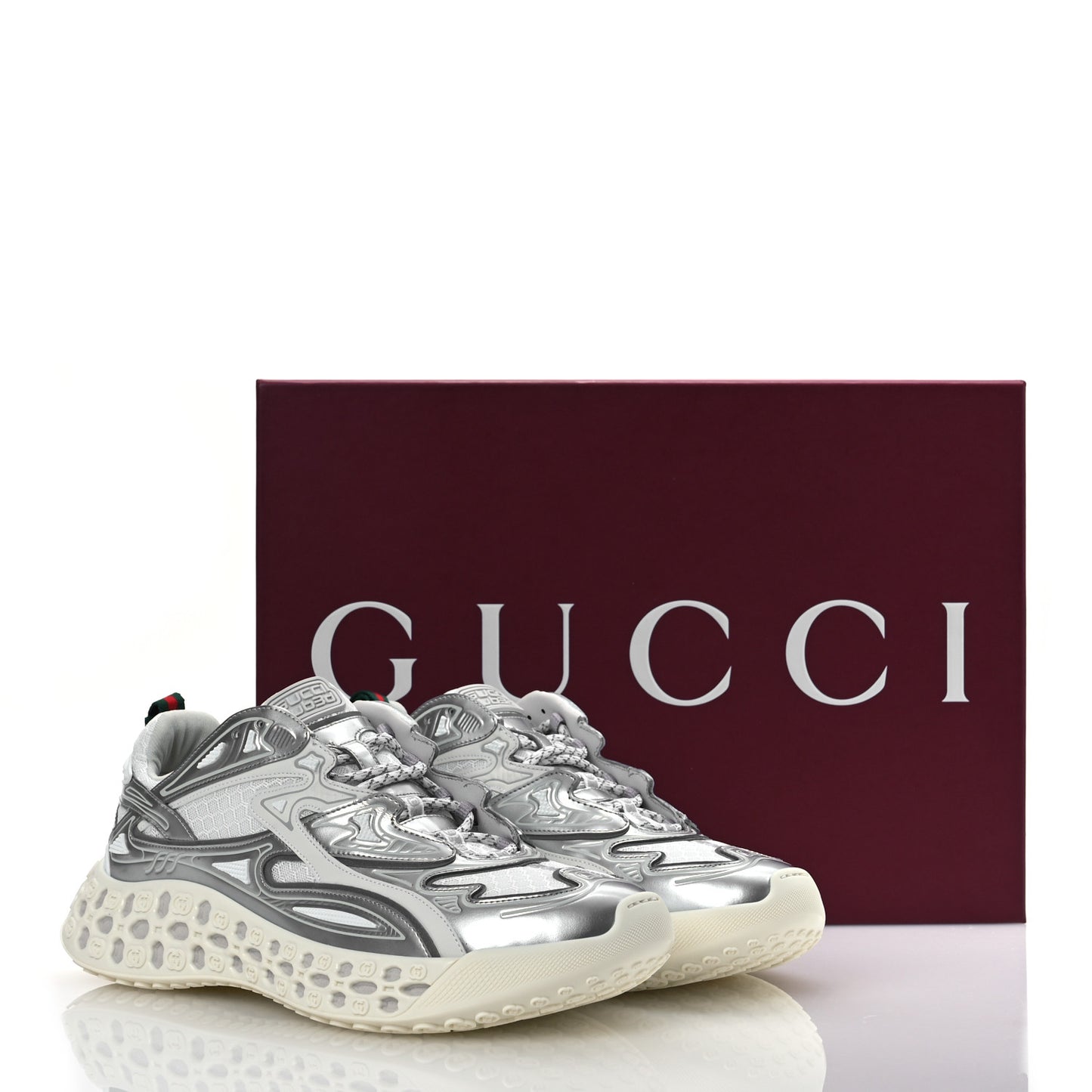 Metallic Demetra Mesh Cub3d Mens Sneakers 10 Grey White