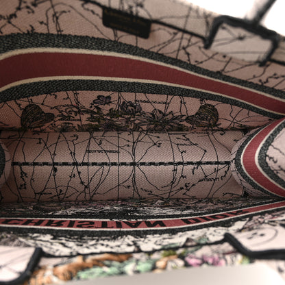 Christian Dior Canvas Embroidered Medium Zodiac Book Tote Latte Multicolor 5 of 14