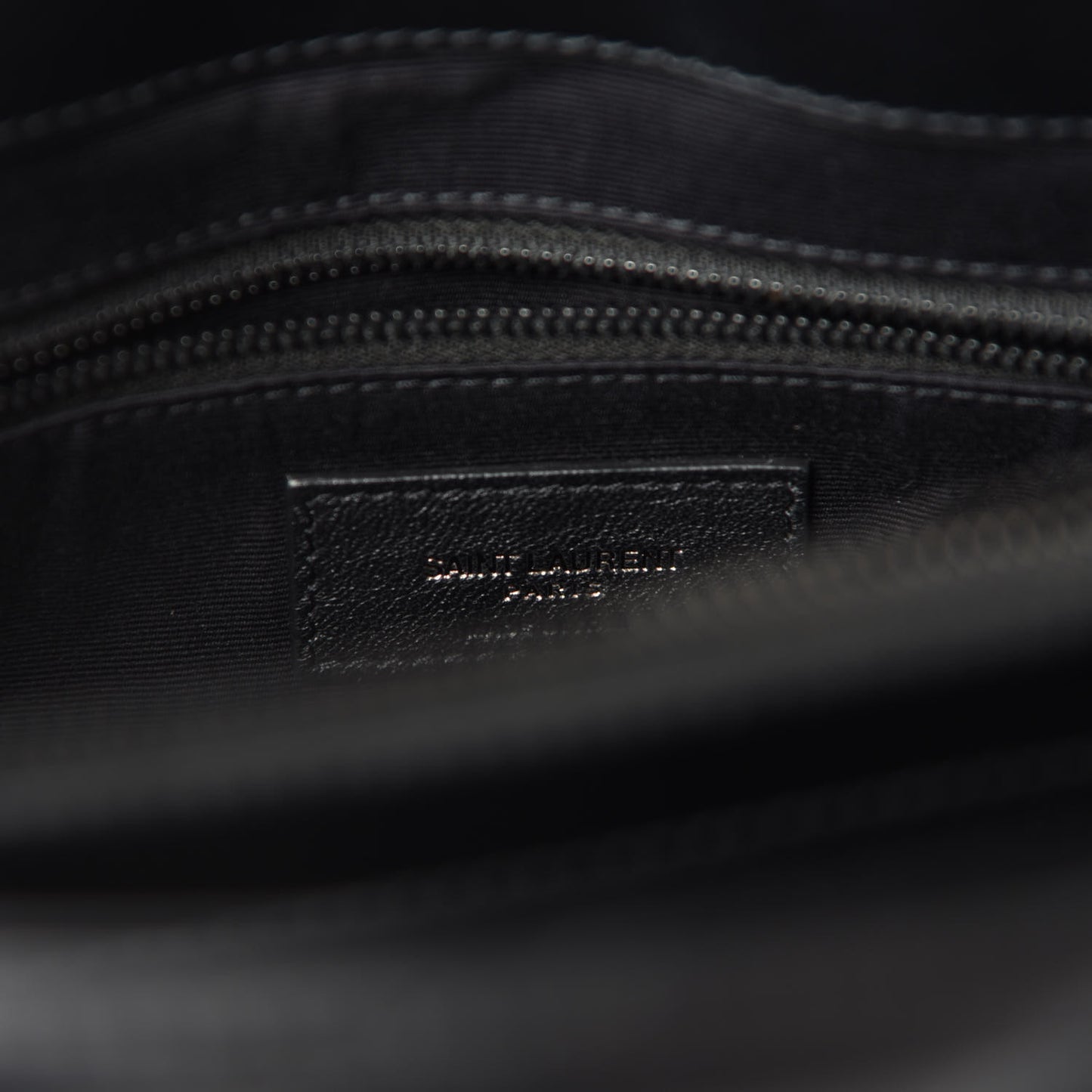 Calfskin Y Quilted Monogram Medium Loulou Chain Satchel Black