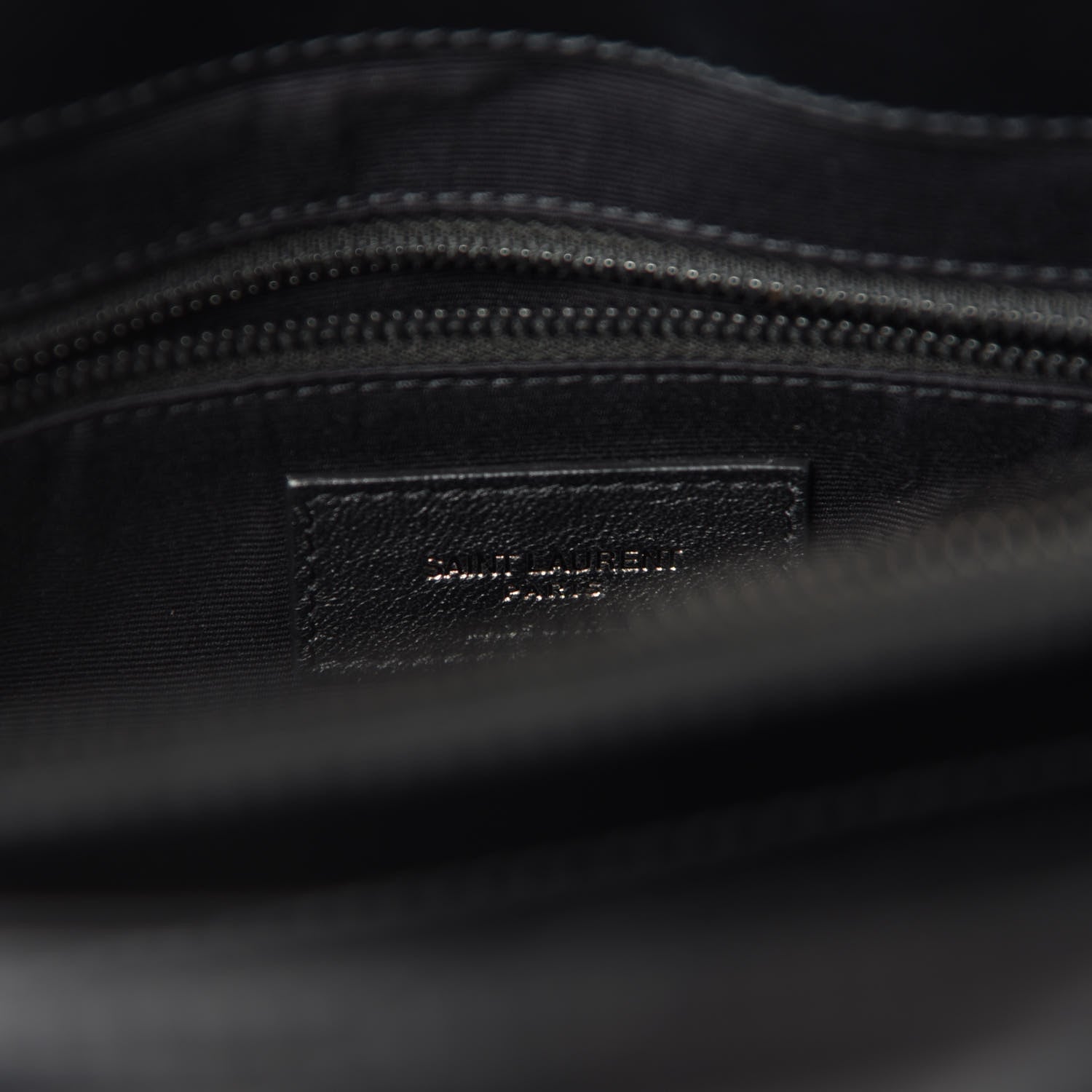Saint Laurent Calfskin Y Quilted Monogram Medium Loulou Chain Satchel Black 9 of 12