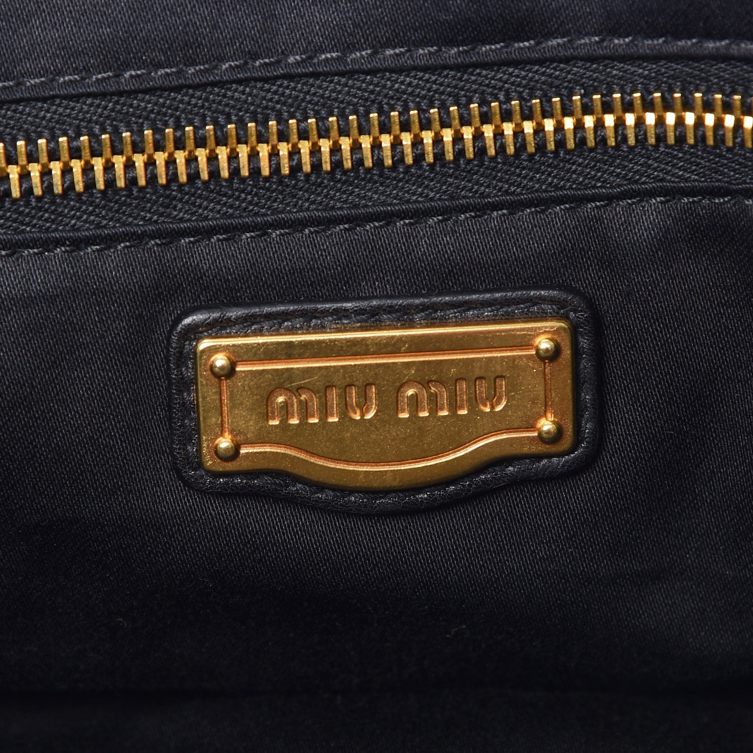 Miu Miu Vitello Lux Pleated Tote Nero Black 6 of 8