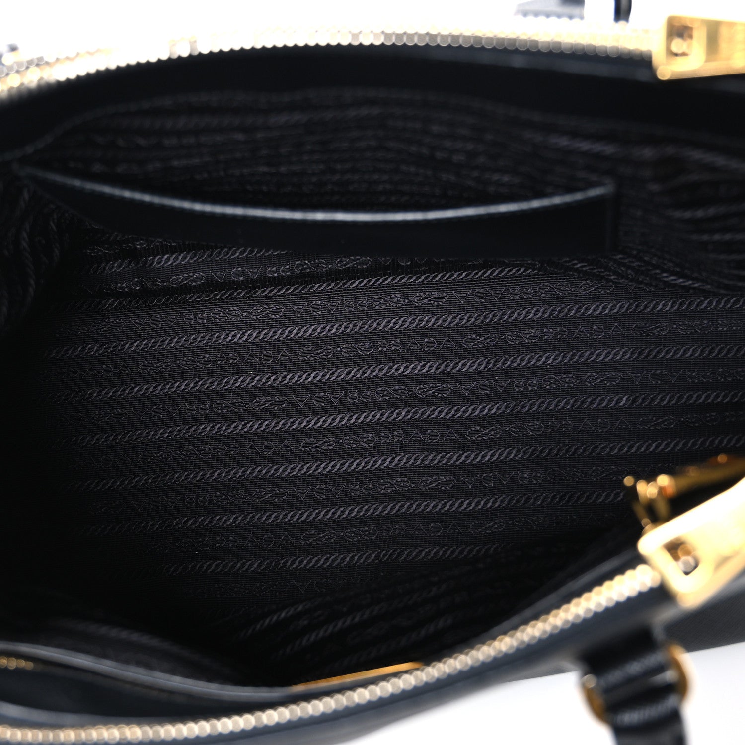 Prada Saffiano Small Galleria Double Zip Tote Black 5 of 10