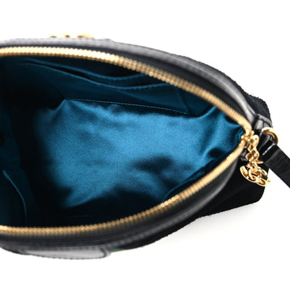 Gucci Suede Patent Web GG Small Ophidia Dome Shoulder Bag Black 5 of 10