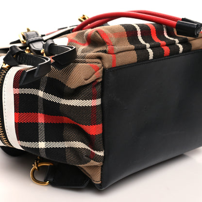 Burberry Cotton Check Small Rucksack Backpack Caramel 9 of 15