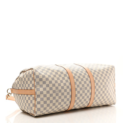 Louis Vuitton Damier Azur Keepall Bandouliere 55 4 of 10