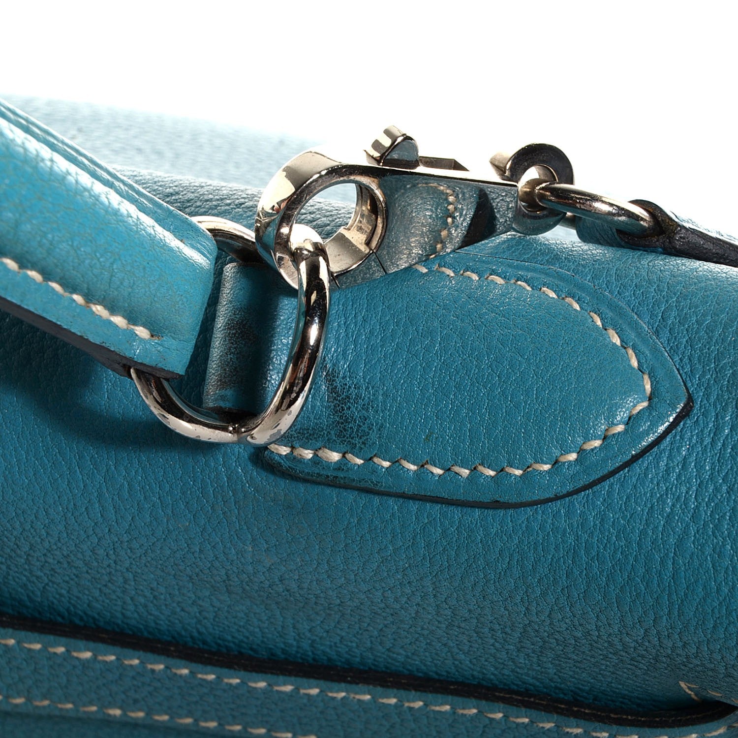 Hermes Togo Kelly Retourne 32 Blue Jean 11 of 19