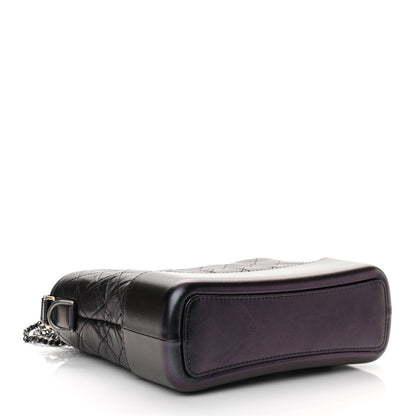 Chanel Iridescent Aged Calfskin Quilted Medium Gabrielle Hobo Black 4 of 11