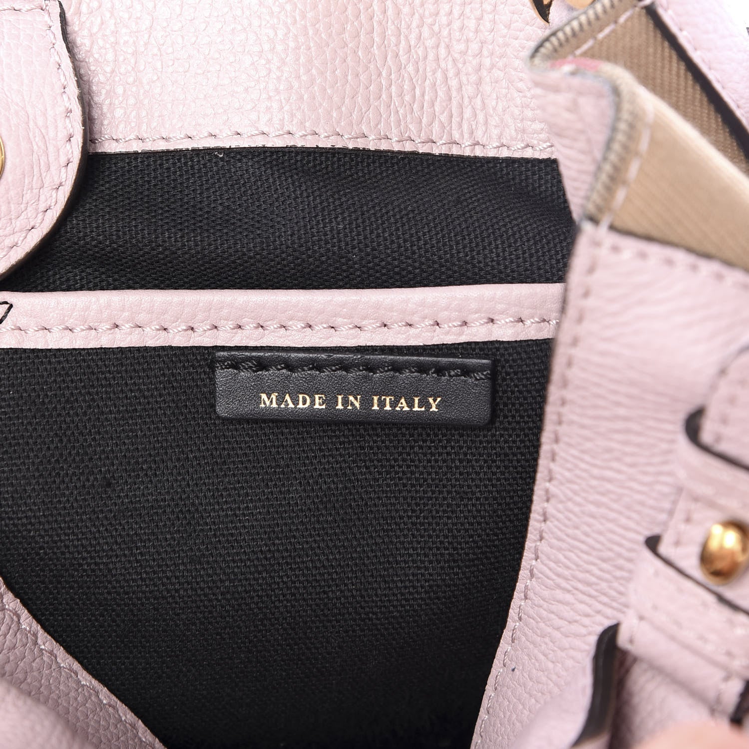 Burberry Grainy Calfskin House Check Small Banner Tote Light Pink 6 of 10