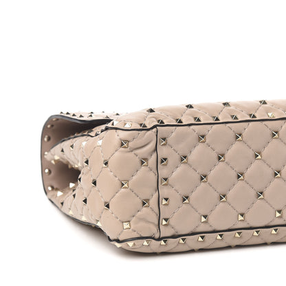 Valentino Garavani Nappa Large Rockstud Spike Shoulder Bag Soft Noisette 7 of 9