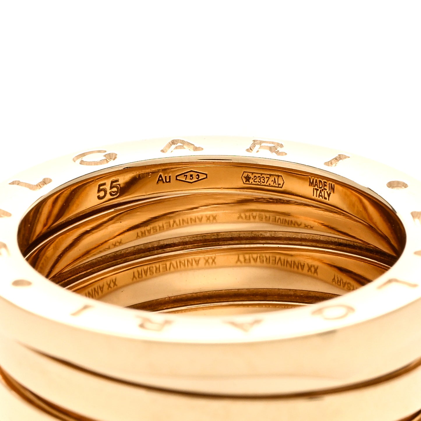 18K Yellow Gold B.Zero1 Five-Band Anniversary Ring 55 7.25