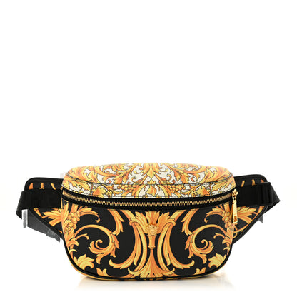 Versace Grained Calfskin Heritage Barocco Print Belt Bag Black 1 of 9