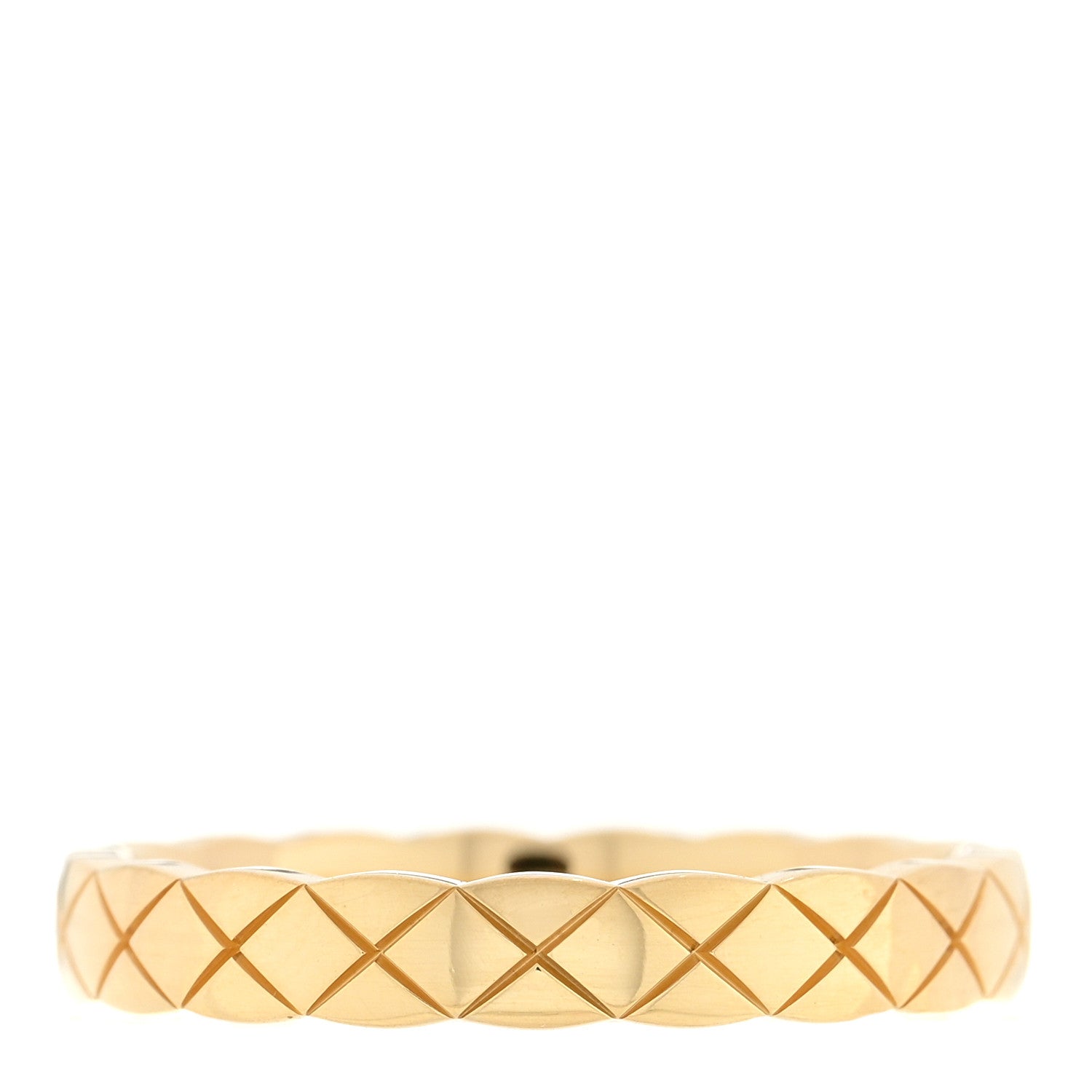 Chanel 18K Yellow Gold Mini Coco Crush Ring 54 6.75 3 of 4