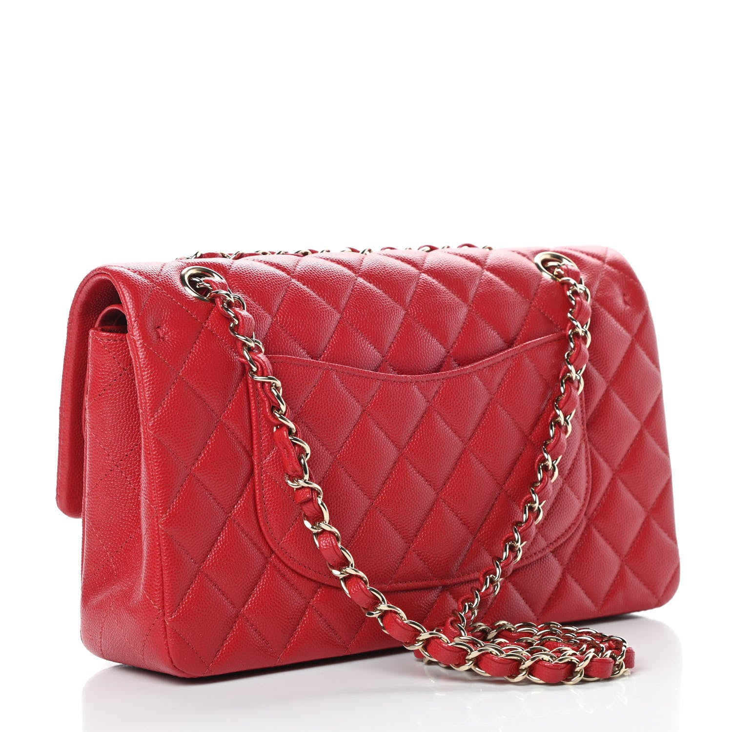 Chanel Caviar Quilted Medium Double Flap Red 3 of 12