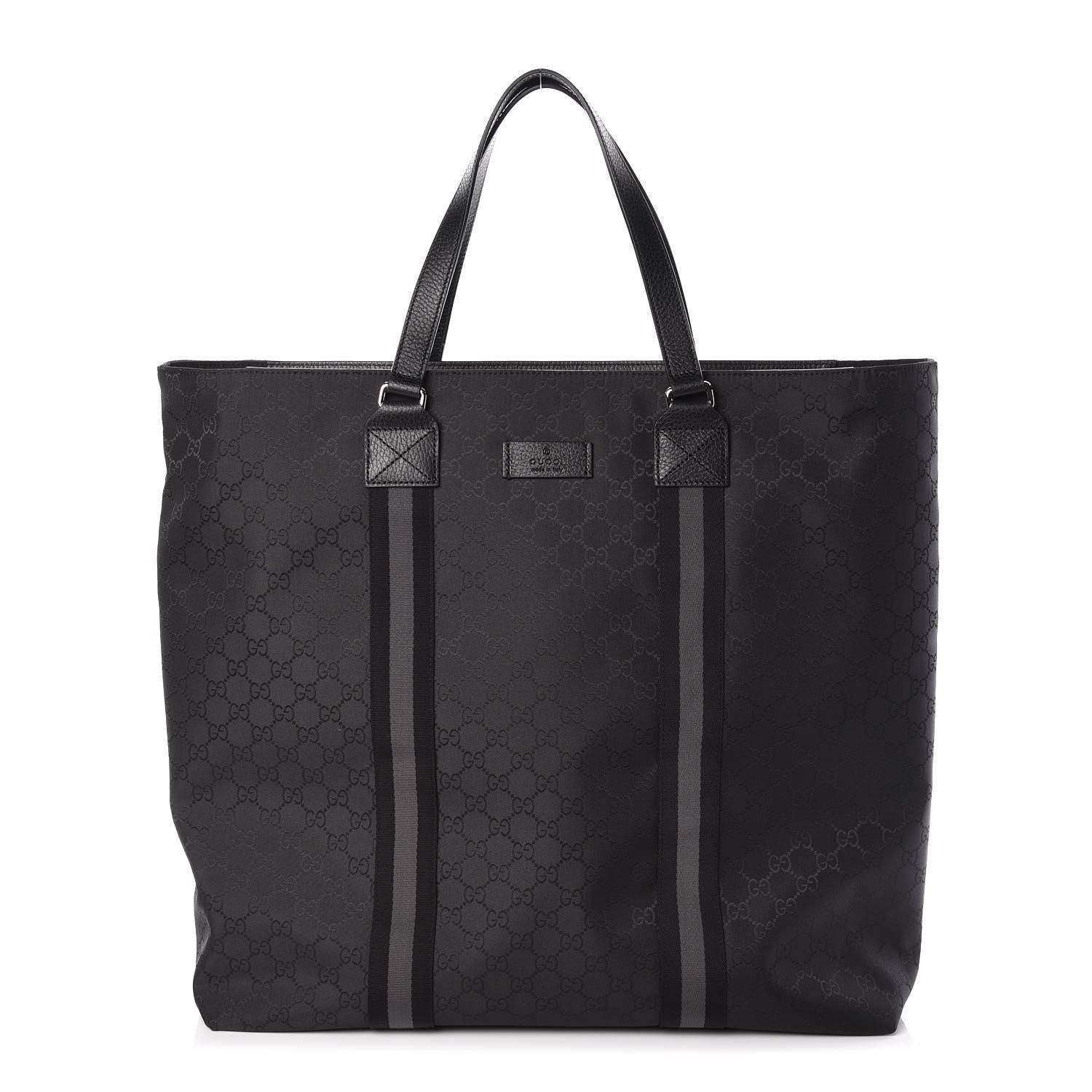 Gucci Nylon Monogram Tote Black 1 of 9