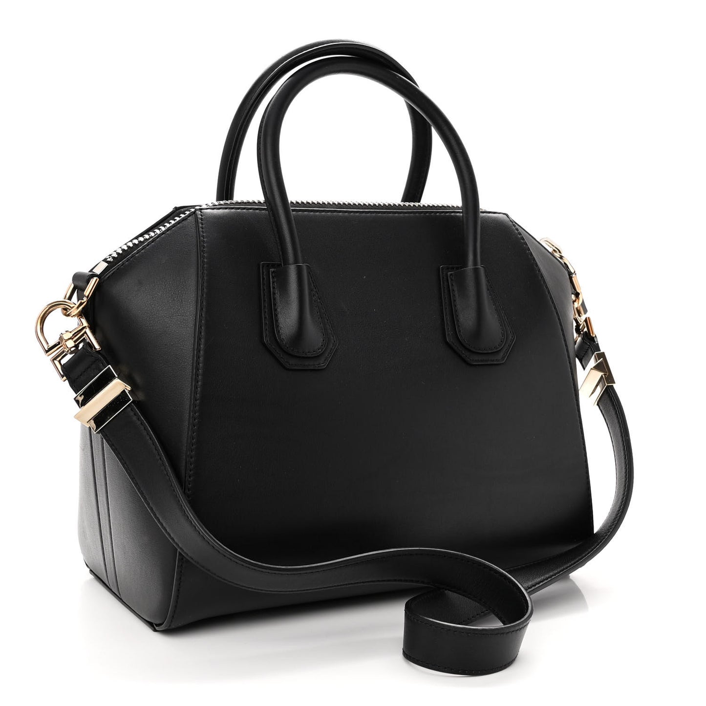 Calfskin Signature Logo Small Antigona Black