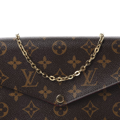 Louis Vuitton Monogram Pochette Felicie Chain Wallet Fuchsia 11 of 12