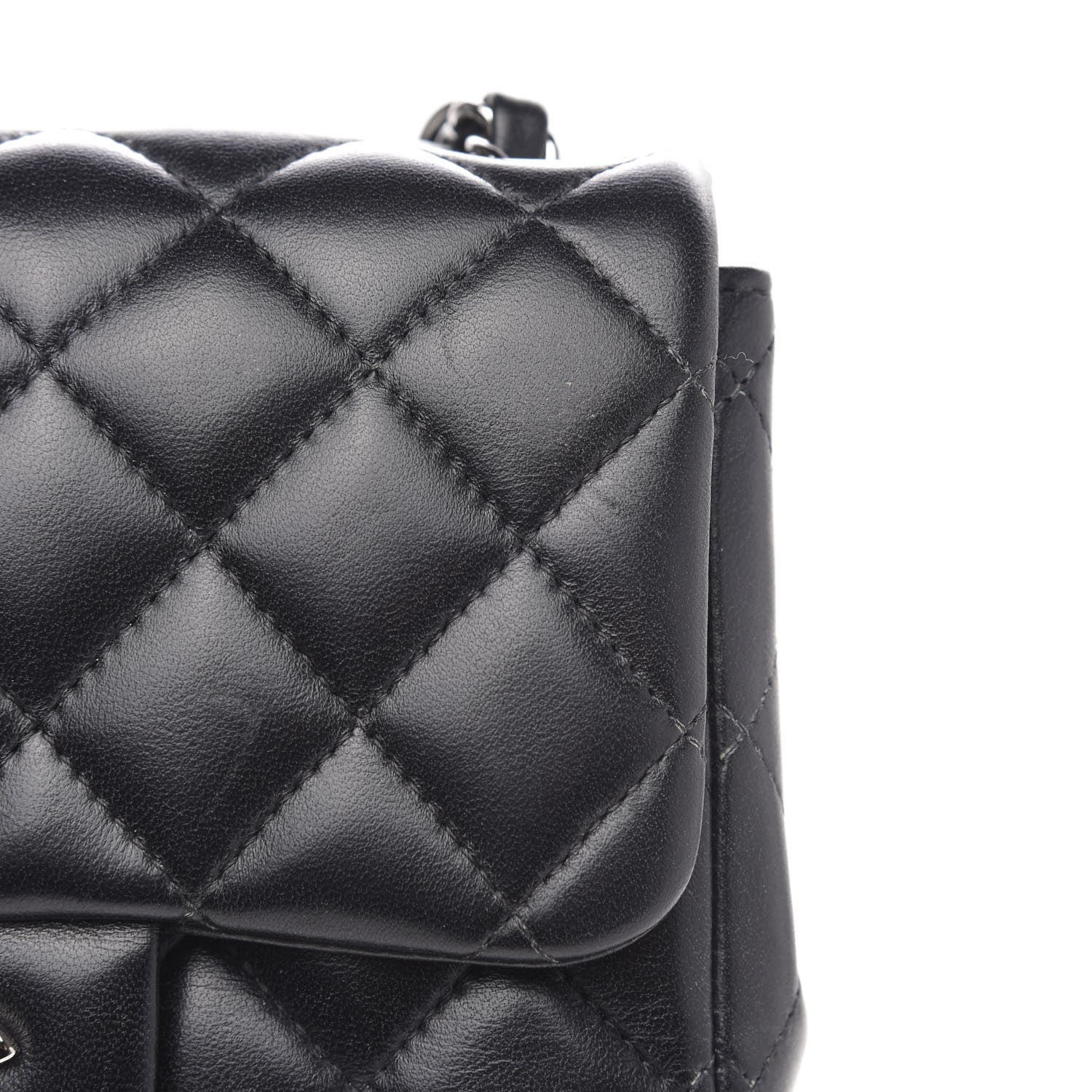 Chanel Lambskin Quilted Mini Square Flap Black 10 of 15