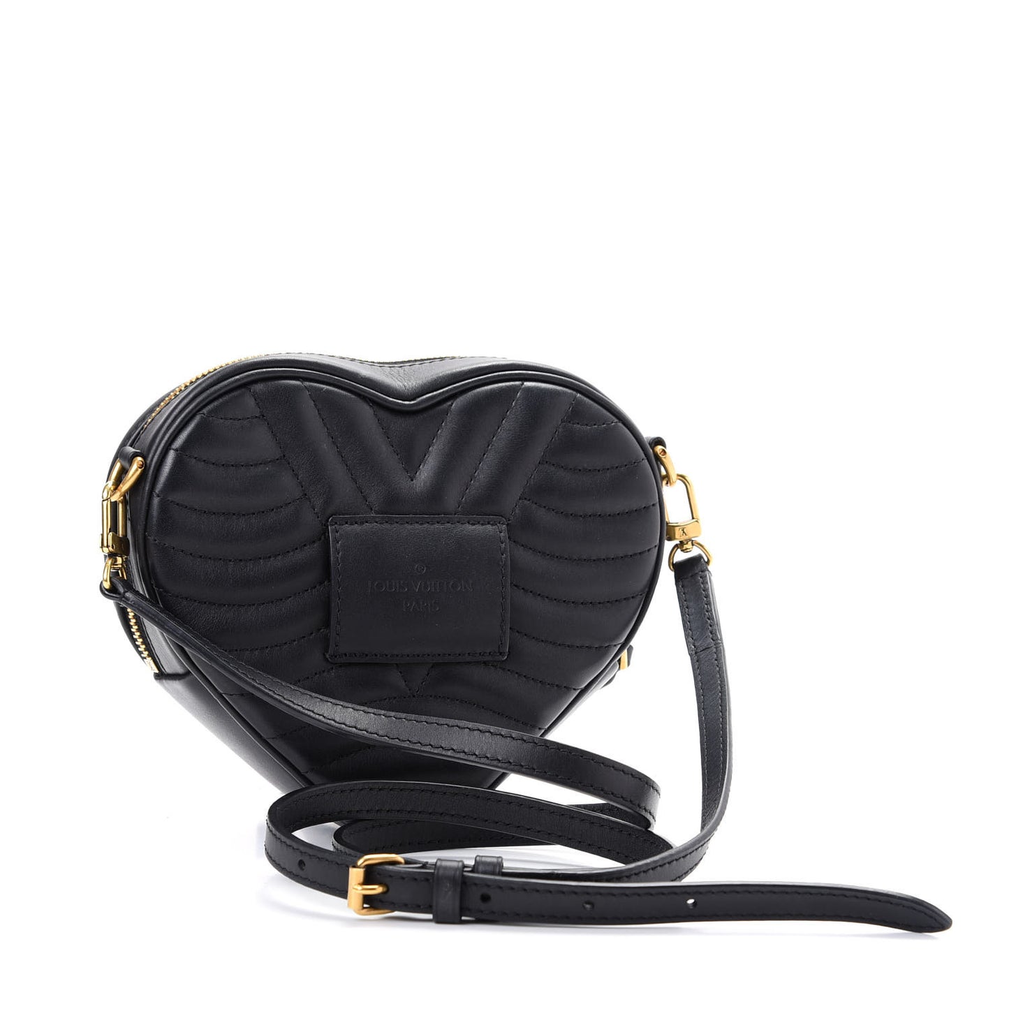 Calfskin New Wave Heart Bag Black