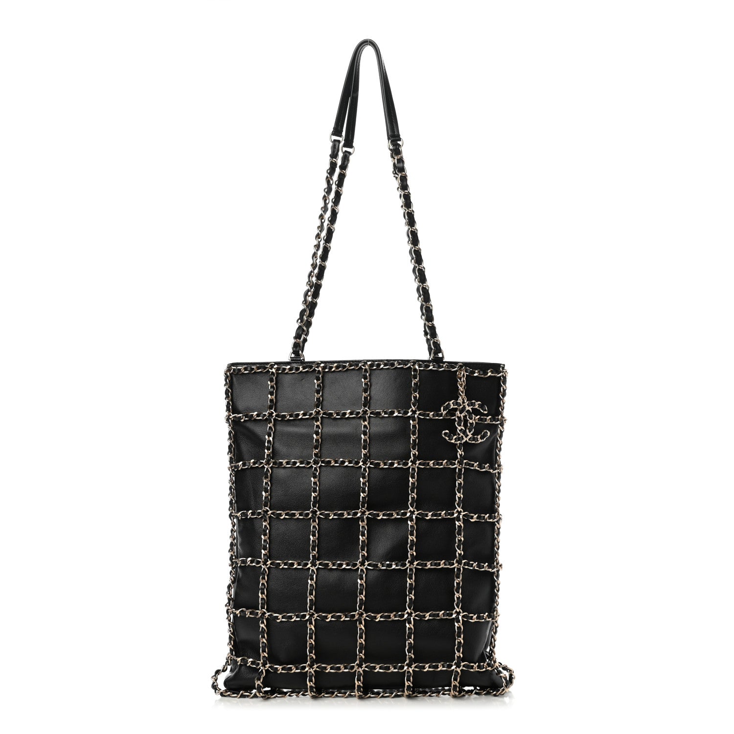 Chanel Lambskin Large Shopping Chain Tote Black 1 of 6
