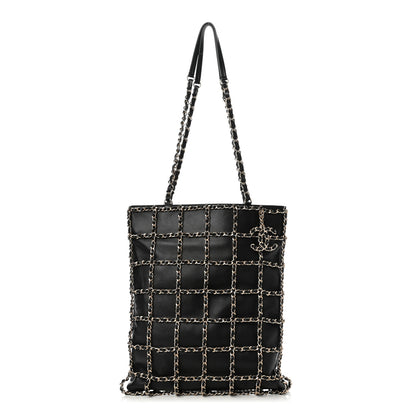Chanel Lambskin Large Shopping Chain Tote Black 1 of 6