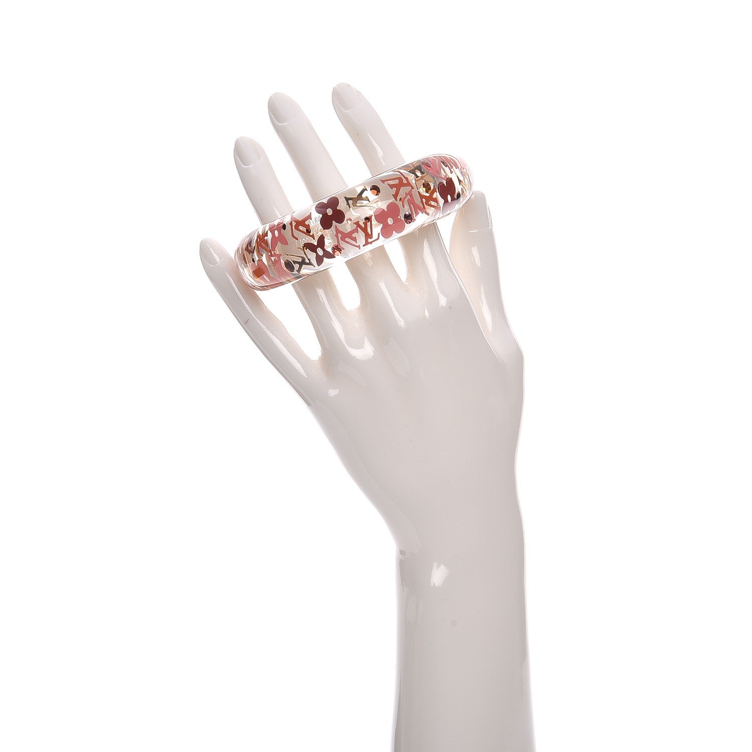 Louis Vuitton Resin Swarovski Small Inclusion GM Bracelet Tangerine 2 of 5