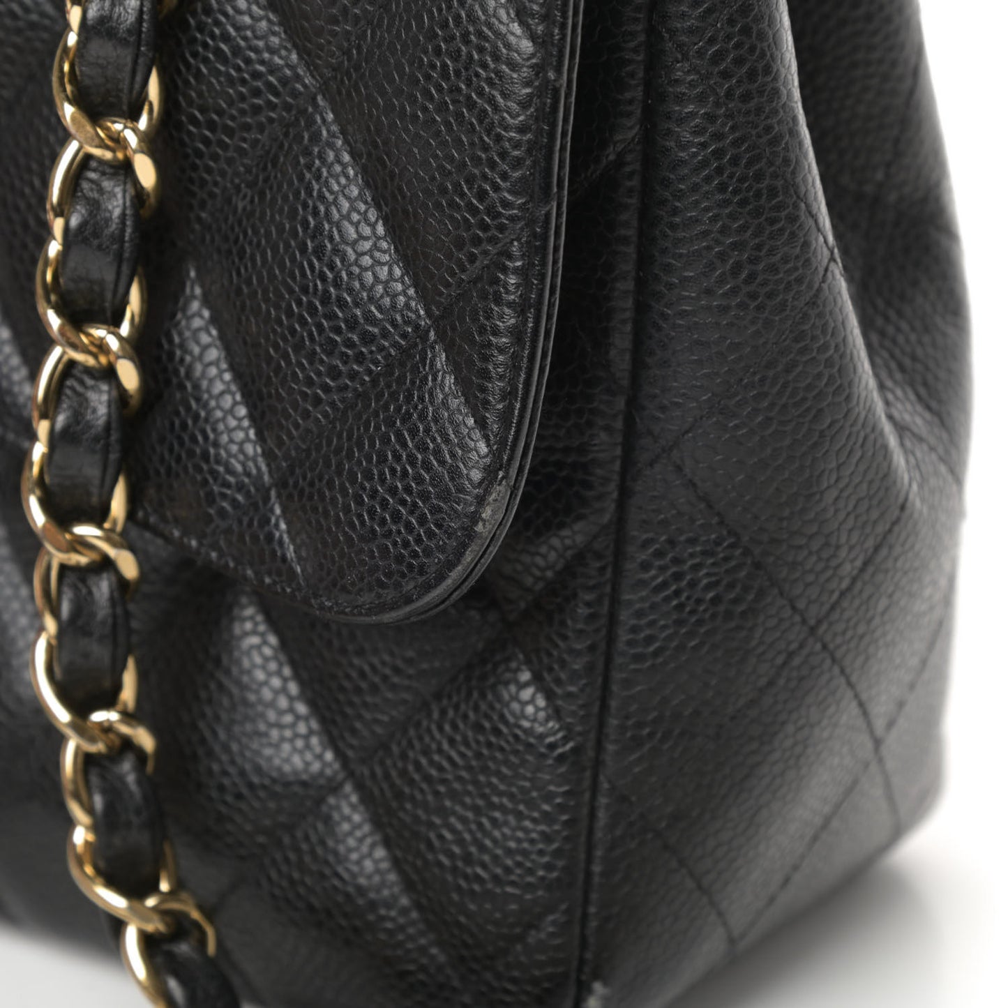 Caviar Quilted Jumbo Single Flap Black