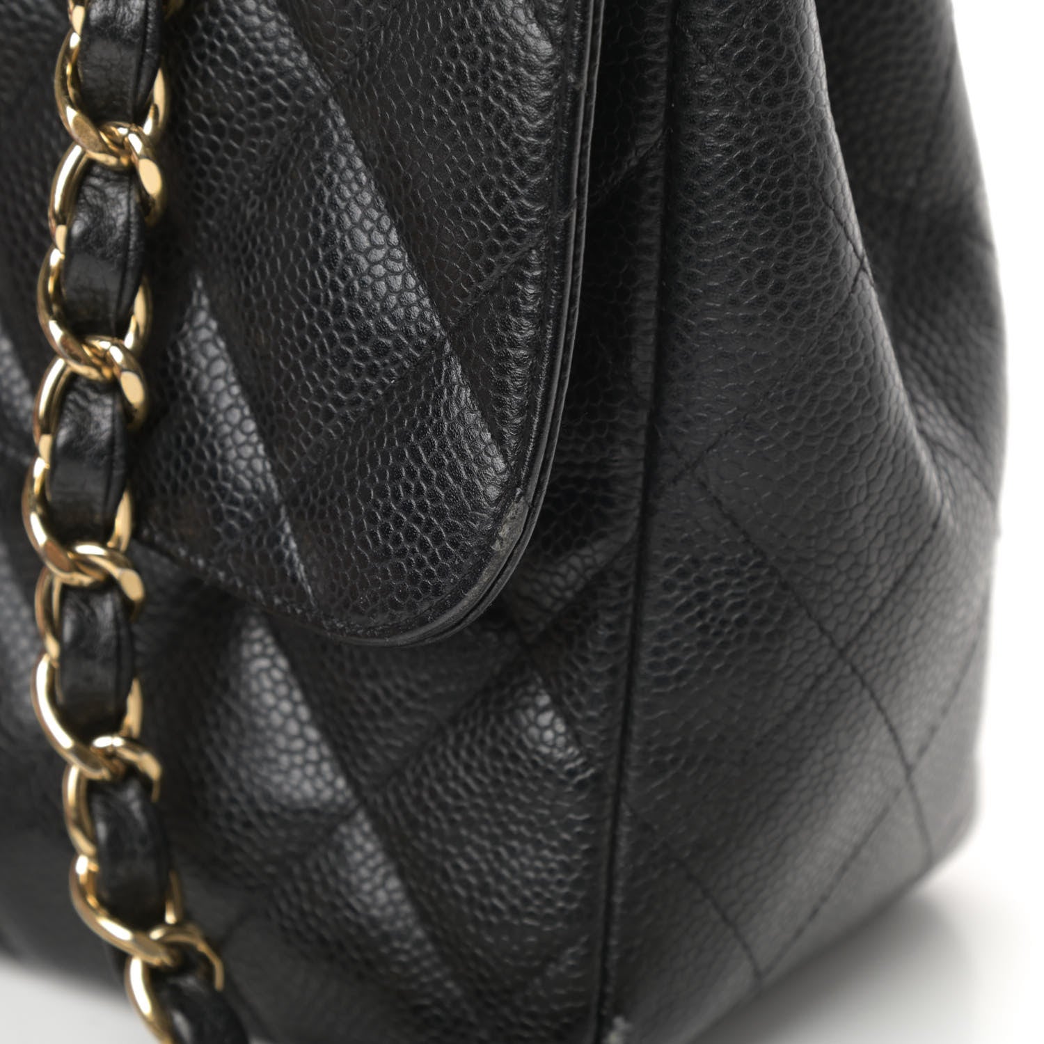 Chanel Caviar Quilted Jumbo Single Flap Black 16 of 17