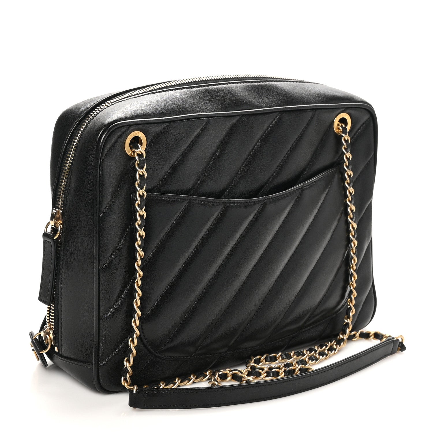 Chanel Lambskin Quilted Coco Vintage Camera Case Black 3 of 10