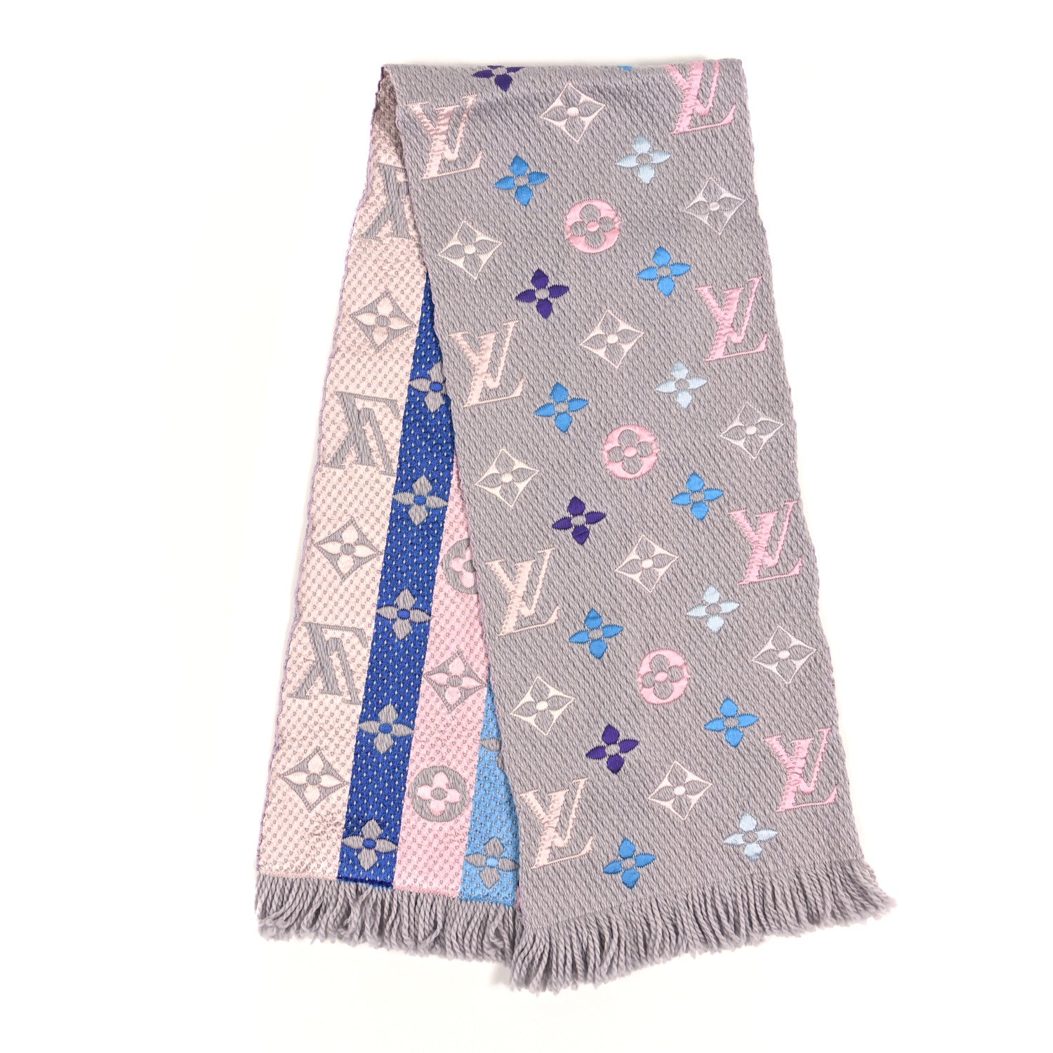 Louis Vuitton Wool Silk Logomania Shine Scarf Rainbow 2 of 4