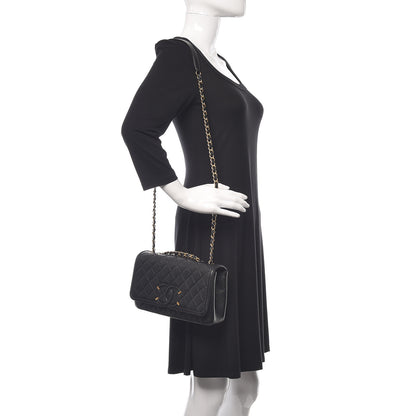 Chanel Caviar Quilted Medium CC Filigree Flap Black 2 of 10