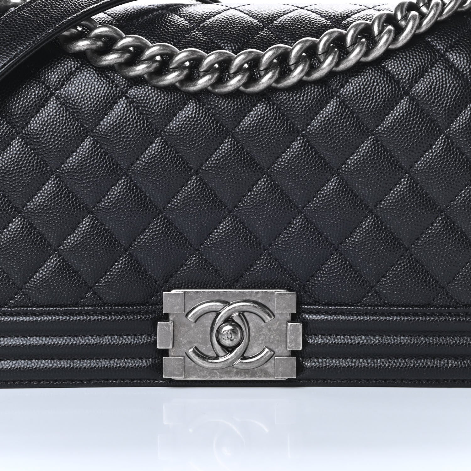 Chanel Caviar Quilted Medium Boy Flap Black 8 of 11