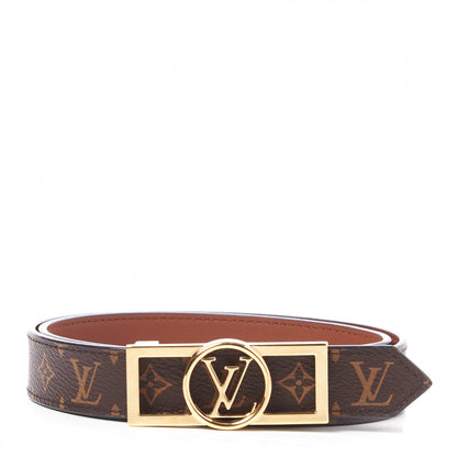 Louis Vuitton Monogram 25mm Dauphine Reversible Belt 90 36 Tan 1 of 5