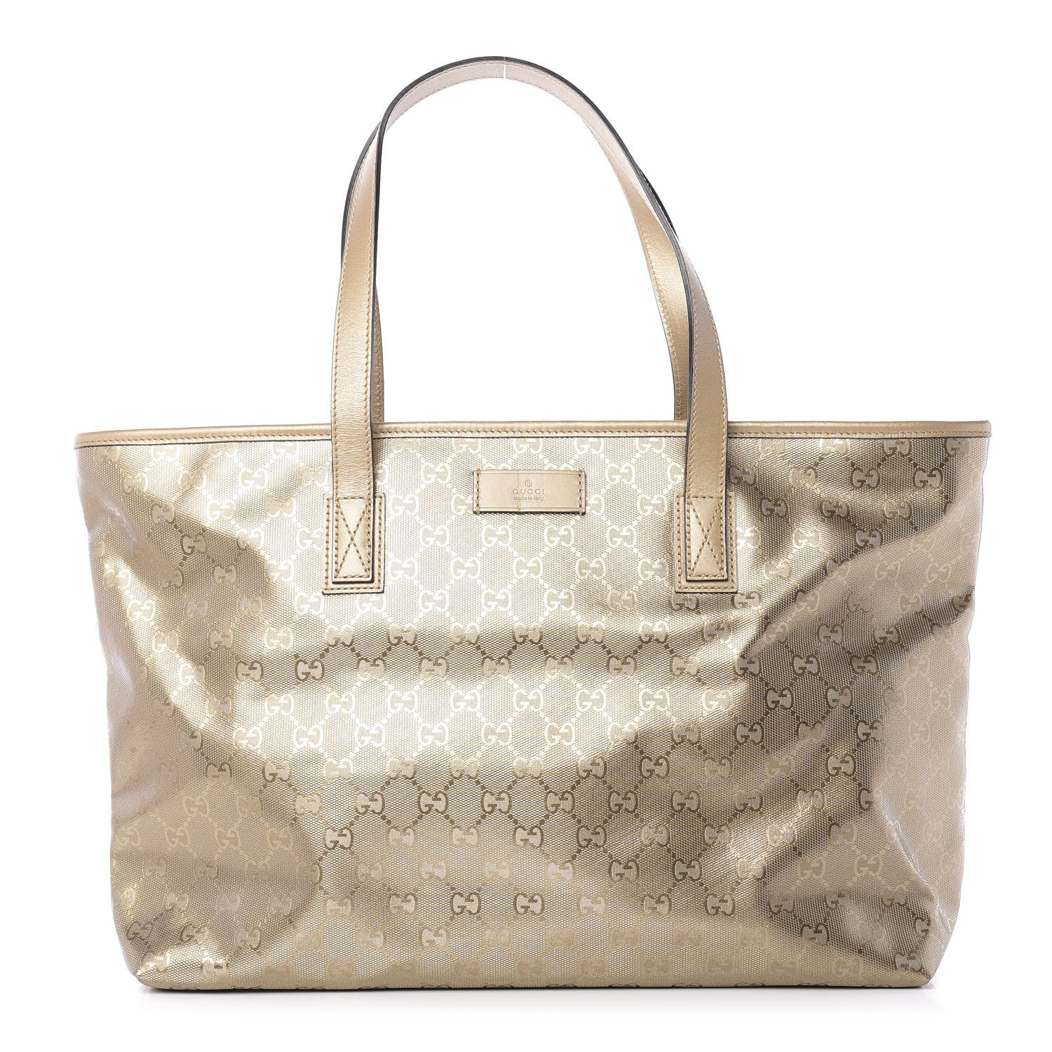 Gucci Imprime Monogram Medium Zippered Shopping Tote Champagne 1 of 11