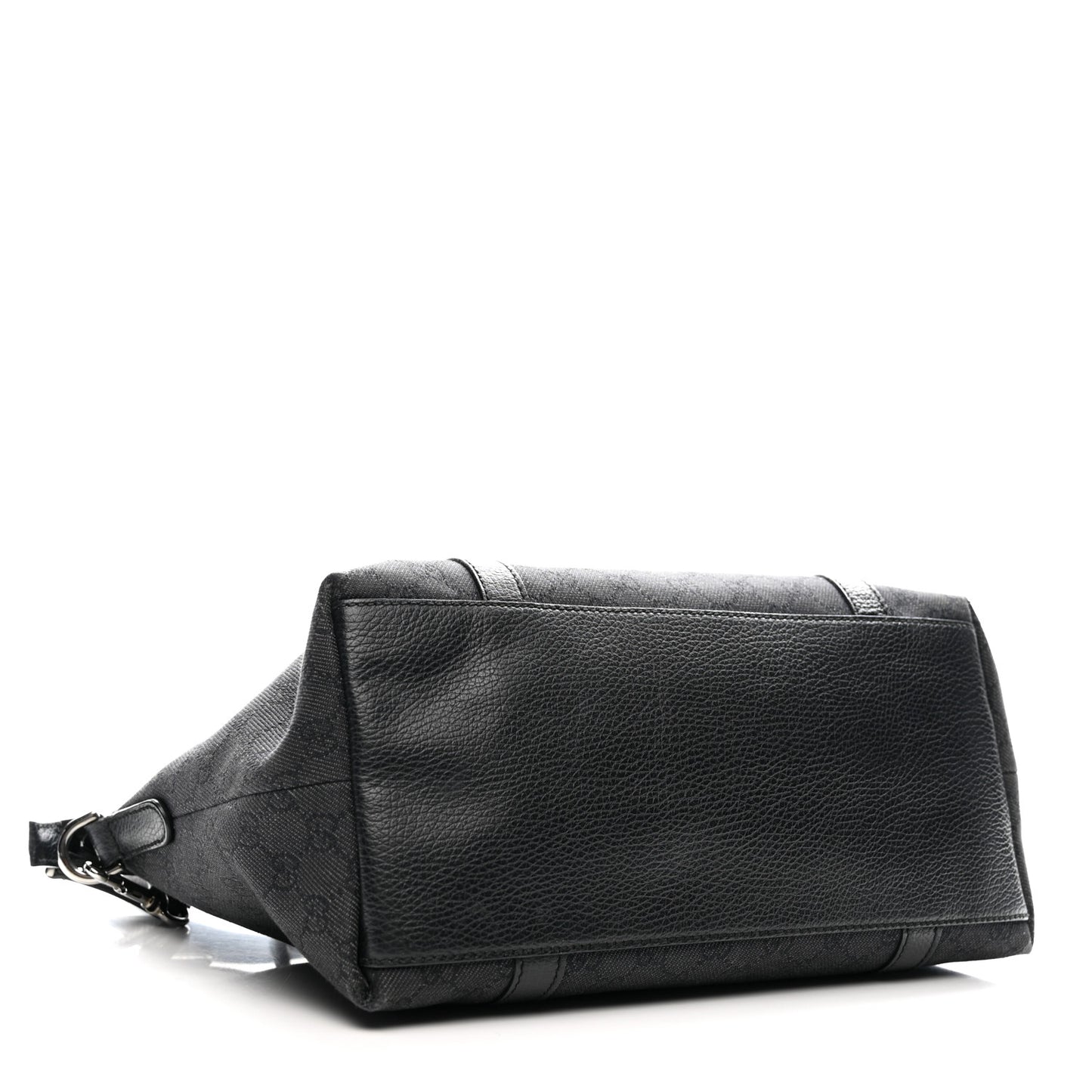 Nylon Monogram Medium GG Charm Dome Satchel Black
