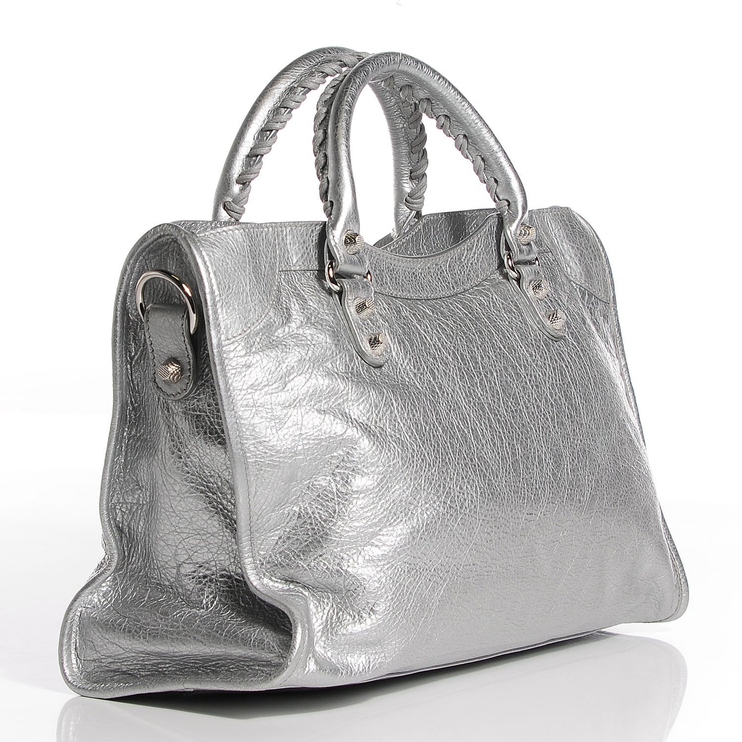 Agneau Giant 12 Silver Hardware City Gris Aluminum