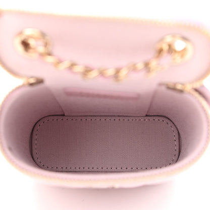 Chanel Caviar Quilted Small Vertical Coco Beauty Vanity Case With Chain Light Pink 5 of 11