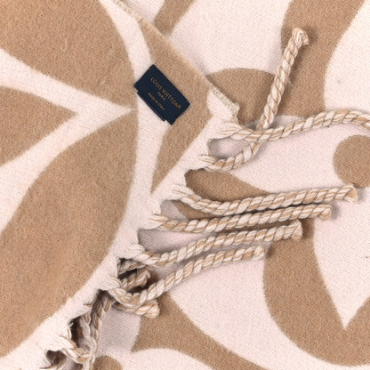 Louis Vuitton Wool LV Medallion Scarf Beige Rose 3 of 3