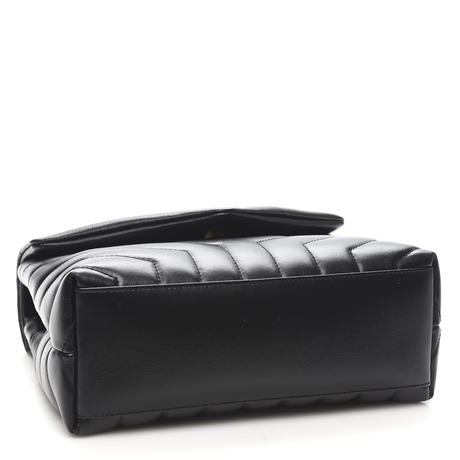 Saint Laurent Calfskin Y Quilted Monogram Small Loulou Chain Satchel Black 4 of 9